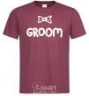 Men's T-Shirt Groom Bow burgundy фото