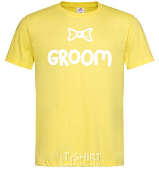 Men's T-Shirt Groom Bow cornsilk фото