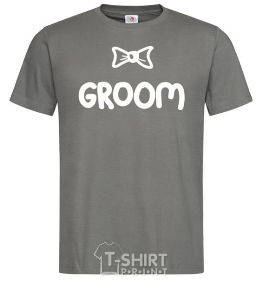 Men's T-Shirt Groom Bow dark-grey фото