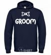 Men`s hoodie Groom Bow navy-blue фото