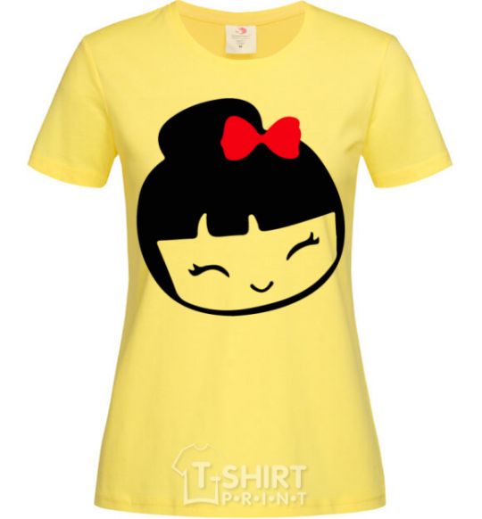 Women's T-shirt JAPANESE GIRL cornsilk фото
