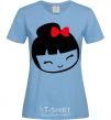 Women's T-shirt JAPANESE GIRL sky-blue фото