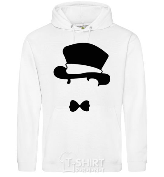 Men`s hoodie GENTLEMANS HAT White фото