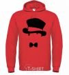 Men`s hoodie GENTLEMANS HAT bright-red фото