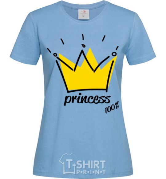 Women's T-shirt Princess sky-blue фото
