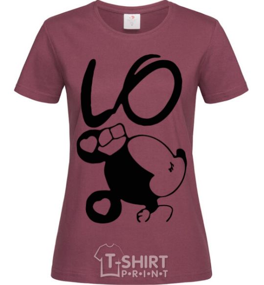 Women's T-shirt Minnie LO burgundy фото