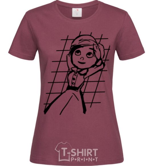 Women's T-shirt Ellie burgundy фото