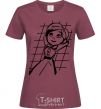 Women's T-shirt Ellie burgundy фото