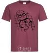 Men's T-Shirt Carl burgundy фото