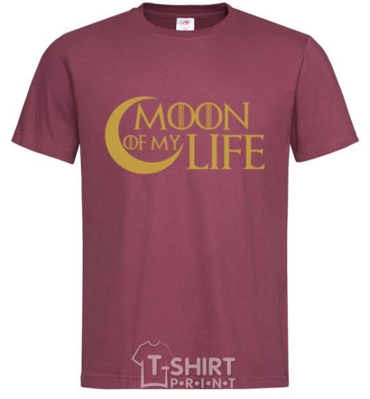 Men's T-Shirt Moon of my life burgundy фото