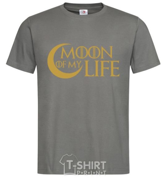 Men's T-Shirt Moon of my life dark-grey фото