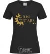 Women's T-shirt My sun and my stars black фото