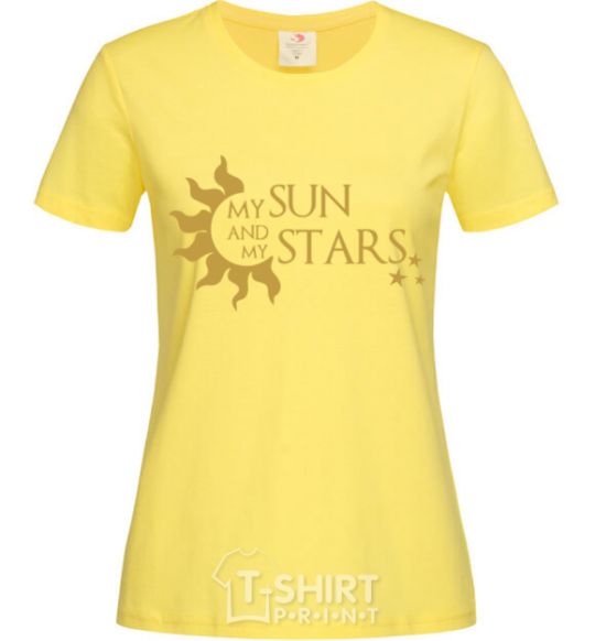 Women's T-shirt My sun and my stars cornsilk фото