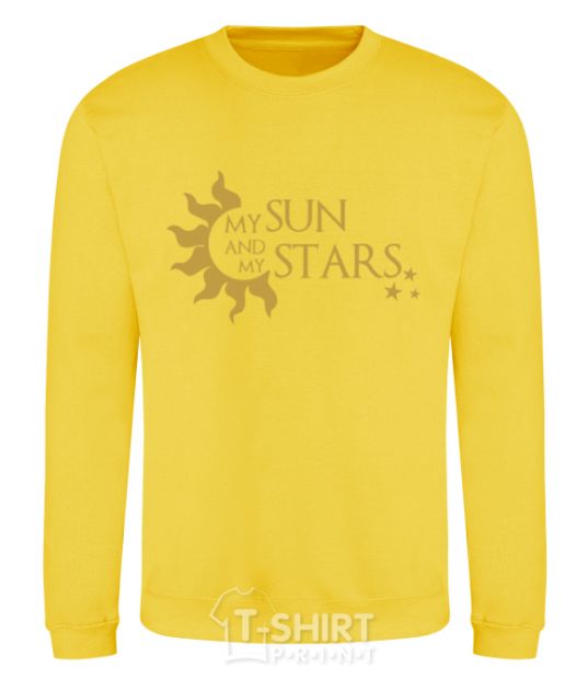 Sweatshirt My sun and my stars yellow фото