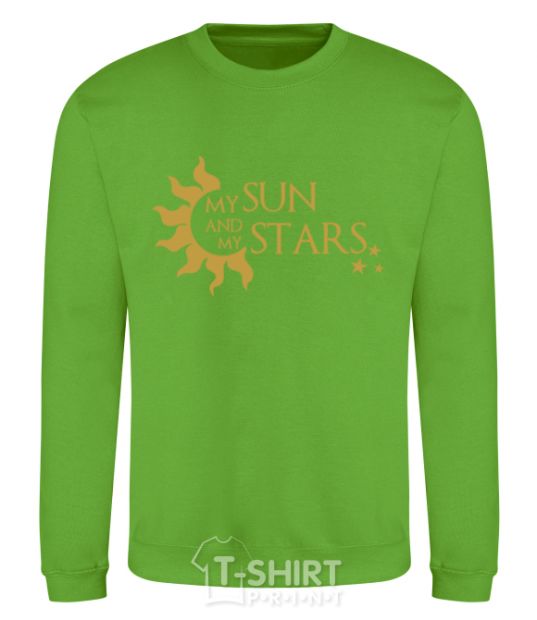 Sweatshirt My sun and my stars orchid-green фото