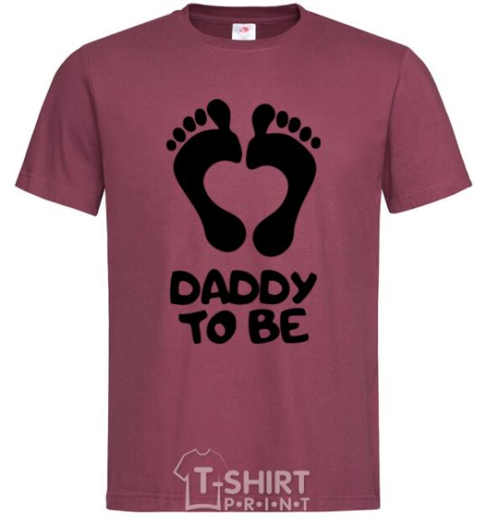 Men's T-Shirt Daddy to be burgundy фото