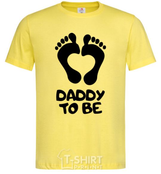 Men's T-Shirt Daddy to be cornsilk фото