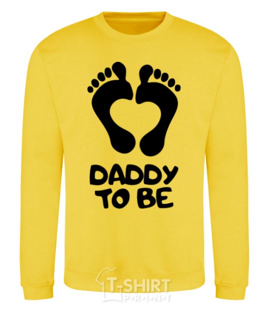 Sweatshirt Daddy to be yellow фото