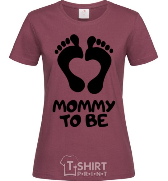 Женская футболка Mommy to be Бордовый фото