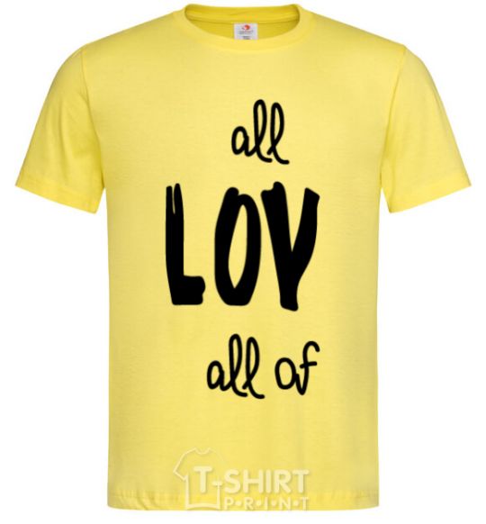 Мужская футболка All of me loves Лимонный фото