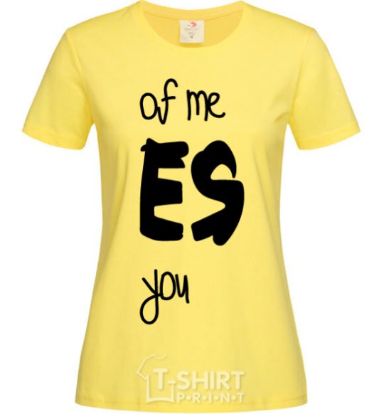 Женская футболка Loves all of you Лимонный фото