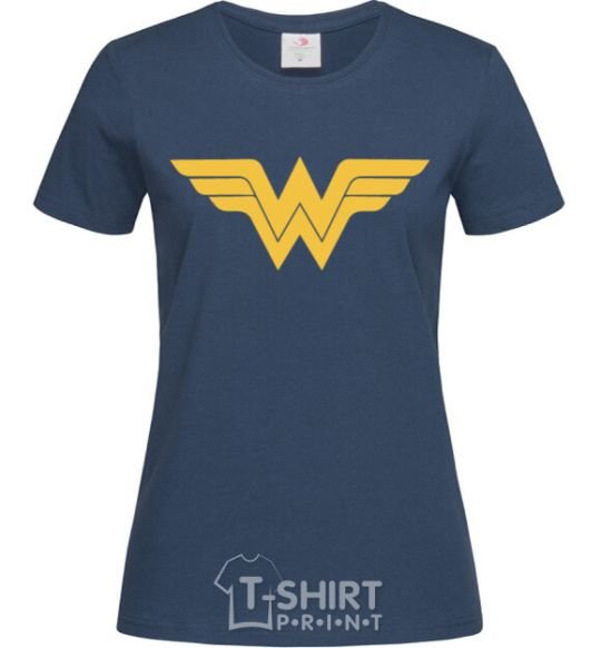 Women's T-shirt Wonder women navy-blue фото