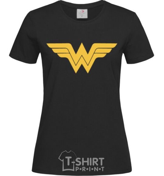 Women's T-shirt Wonder women black фото