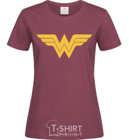 Women's T-shirt Wonder women burgundy фото