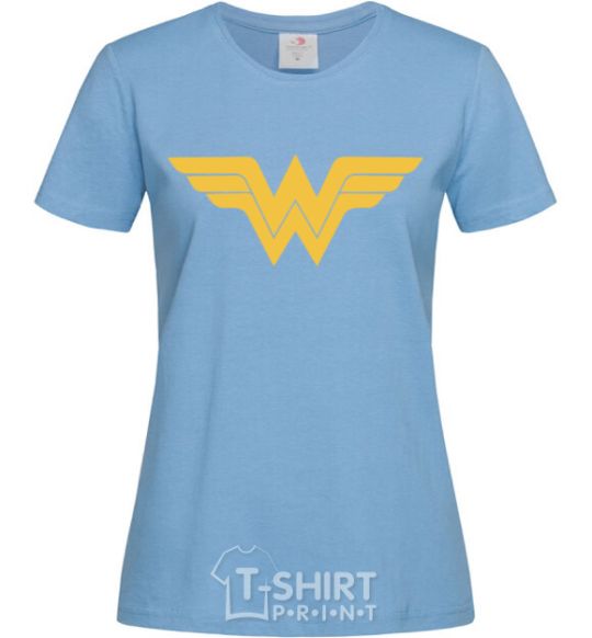 Women's T-shirt Wonder women sky-blue фото