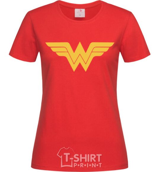 Women's T-shirt Wonder women red фото