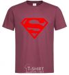 Men's T-Shirt Super man burgundy фото