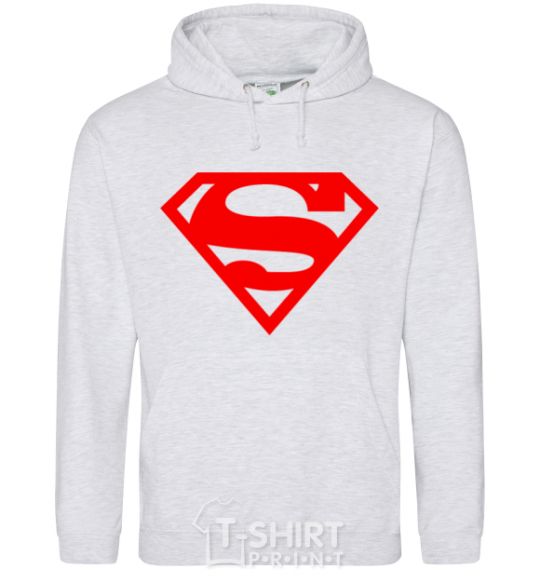 Men`s hoodie Super man sport-grey фото