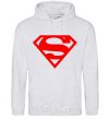 Men`s hoodie Super man sport-grey фото