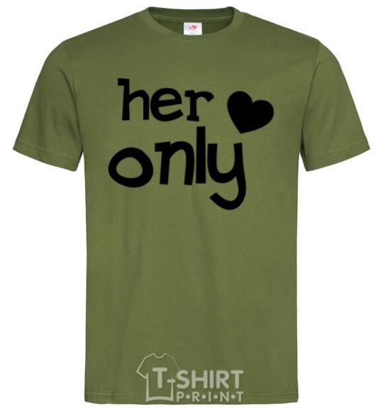 Men's T-Shirt Her only love millennial-khaki фото