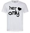 Мужская футболка Her only love Белый фото