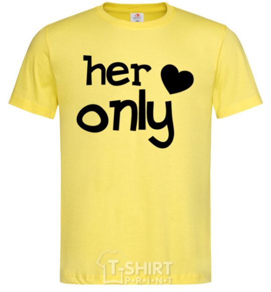 Men's T-Shirt Her only love cornsilk фото