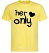 Мужская футболка Her only love Лимонный фото