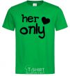Мужская футболка Her only love Зеленый фото