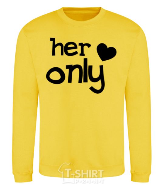 Sweatshirt Her only love yellow фото