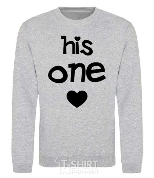 Sweatshirt His one love sport-grey фото