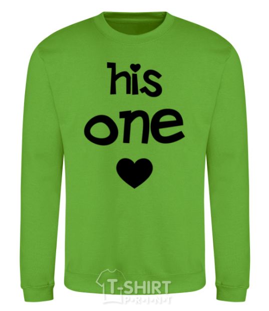 Sweatshirt His one love orchid-green фото