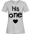 Women's T-shirt His one love grey фото