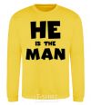 Sweatshirt He is the man yellow фото