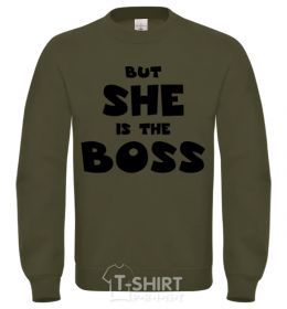 Sweatshirt But she is the boss sand фото