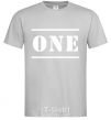 Men's T-Shirt ONE grey фото