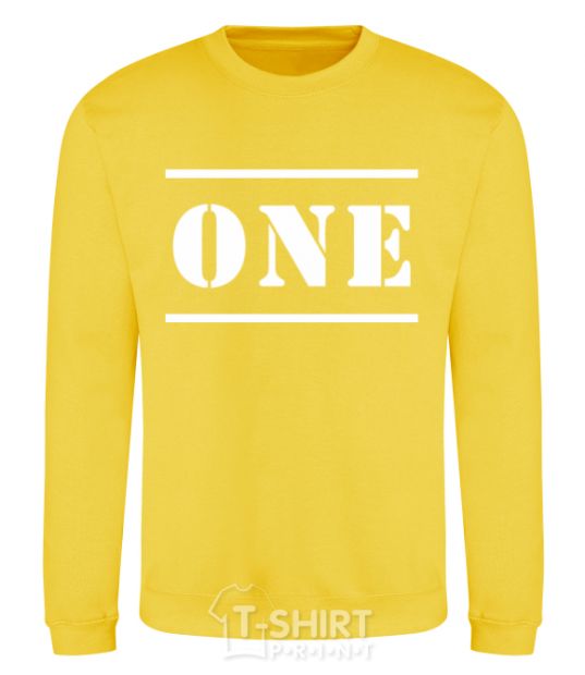 Sweatshirt ONE yellow фото