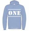 Men`s hoodie ONE sky-blue фото