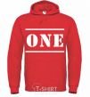 Men`s hoodie ONE bright-red фото