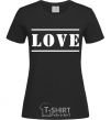 Women's T-shirt Love inscription black фото