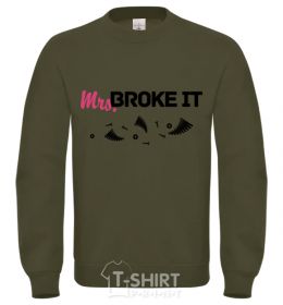 Sweatshirt Mrs broke it sand фото